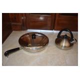 REVEREWARE 12" PAN, CALPHALON TEA KETTLE