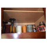 CANDLE HOLDERS POTTERY BARN, CANDLES GROUP