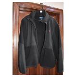 POLO JACKET, BLACK, POLYESTER LINED XL