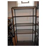 NSE BLACK WIRE SHELVING 36" W X 72 1/2" H X 18" D