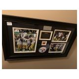 FRAMED STEELERS PICTURES WITH PIECEOF FOOTBALL
