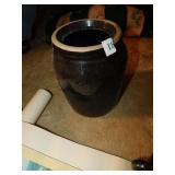 CROCK NO LID, PLATE CREAMER SUGAR, 2 PRINTS OVER