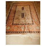 SHIRVAN RUG, CREAM & BROWNS 60" X 34"