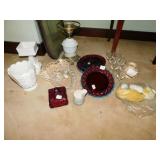 OPEN WEAVE PLATES, HEART SHAPED PLATES, LAMP,