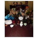 STAINLESS FLATWARE COMPLETE FOR 5 , GLASS VASES,