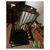 STENCILED BACK ROCKING CHAIR