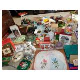 CHRISTMAS ITEMS, LADIES HANKIES, SERVING PLATTER,