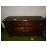 6 DRAWER DRESSER, TOP HAS PAPER STUCK TO IT THAT