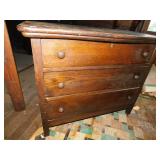 3 DRAWER DRESSER, VINTAGE, SCRATCHED TOP