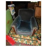 BLUE VELORE CHAIR, VINTAGE