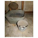 GALVINIZED WASH BUCKET, PALE, ETC