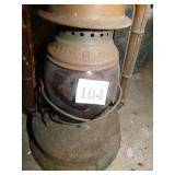 OIL LAMP STATE OF PENNSYLVANIA, RED GLASS