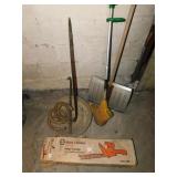 HORSE SHOES, HEDGE TRIMMERS, WEED EATER, ETC