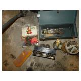 TOOL BOX, SOCKETS, HINGES, ETC