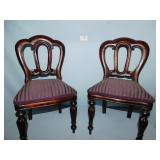 CHIPPENDALE STYLE DOLL CHAIRS 18" H