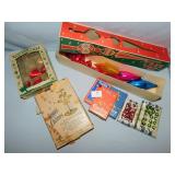 VINTAGE CHRISTMAS ORNAMENTS, ETC
