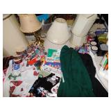 CHRISTMAS FABRIC TO MAKE APRON, LAMP SHADES,