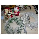 CHRISTMAS WREATHES, SANTA, SNOW MAN, CANDY JAR