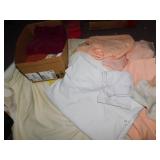 ASSORTED TABLE CLOTHES, TOWELS