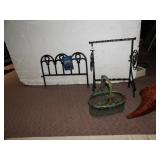 6 LAWN EDGES 13" X 18"; HAND TOWEL HOLDER, BASKET