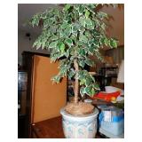 ARTIFICIAL TREE WITH FISHBOWL PLANTER