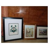 3 PICTURES; PAT WESLEY "FROG" 15.5" H X 12.5" W;