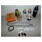 MONET NECKLACE, EARRINGS, JEWELRY BOX, JOHNSTOWN