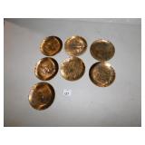 WENDEL AUGUST BRONZE PLATES 4.5" HORSE & BUGGY,