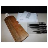 ASSORTMENT OF KNIVES BY OMAHA STEAK, WOODEN