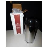 AIRPOT VACUUM BOTTLE GEVALIA KAFFE, NEW IN BOX.