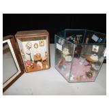 MINIATURE SCENES, ONE IN WOODEN BOX(NOT GLUED