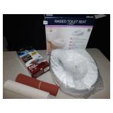 RAISED TOILET SEAT(NEW IN BOX), ZIPLOC SPACE