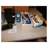 HP PRINTER, PANISONIC BASE SPEAKER & 1 OTHER,