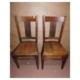 2 OAK CHAIRS