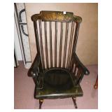 STENCIL BACK ROCKING CHAIR