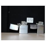 2 ZIPPO LIGHTERS, MONOGRAMMED