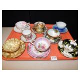 8 CUPS & SAUCERS, COAL PORT, DENMARK, ROYAL