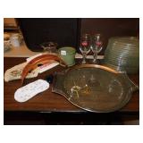 SERVING TRAY, TRIANGLE SHAPED DISHES APPROX. 15,