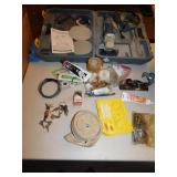 RYOBY ANGLE GRINDER, PLANE, SCREWS, PLANTER, ETC