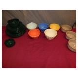 STONE WALL KITCHEN 5 ICE CREAM BOWLS & 3 NUTERAL