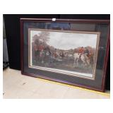 HUNT SCENE IN FRAME 29" H