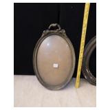 2 CONVEX GLASS FRAMES, 1 MISSING GLASS