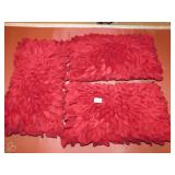 3 RED PILLOWS