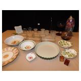 VASE, PICTURE FRAME, PLATES, ETC