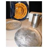 WENDELL AUGUST  BRONZE PLATE, MOORE 2 PEWTER