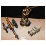 BRASS LOOKING CANNON FORT LIGONIER, BRASS LOOKING