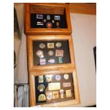 NATIONAL RIFLE ASSOC. PINS FRAMED