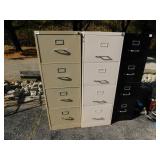 3 FILES CABINETS, 1 LEGAL LOCKING WITH KEY