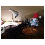 GOOSE NECK LAMP VINTAGE, FEATHER TREE, TEA