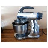 SUNBEAM MIXER WITH COVER, 5 BEATERS & 2 BOWLS